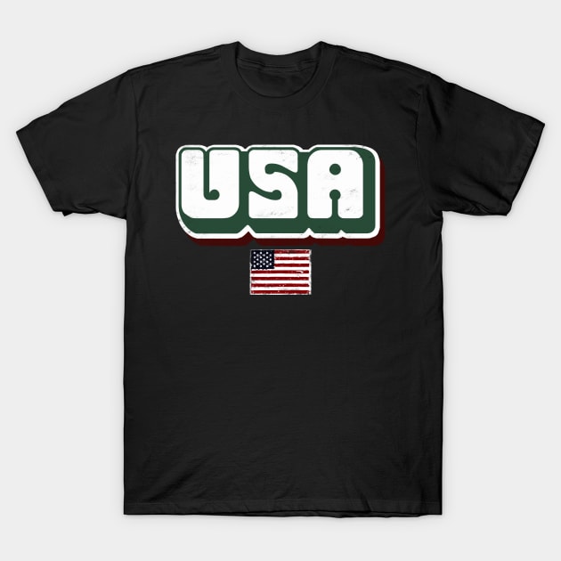 USA American Flag, 4th July T-Shirt by ReneeM